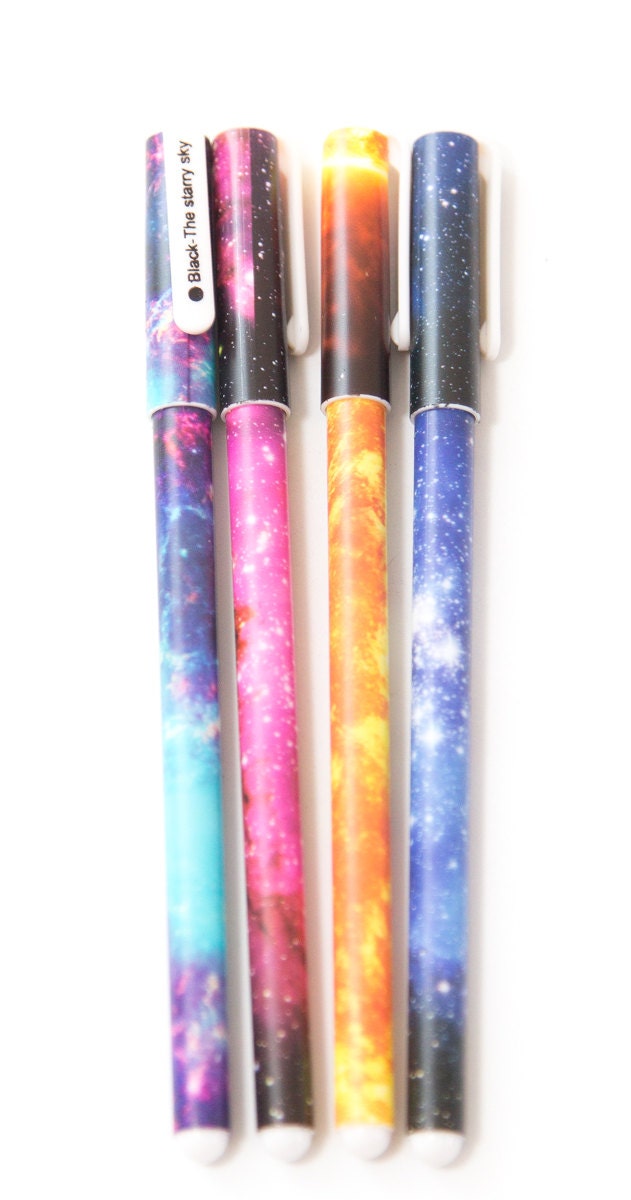 Space Galaxy Pens | Fine tip (.38mm) with Black or Colored Ink from ...