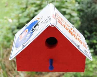 Denver Broncos License Plate Birdhouse