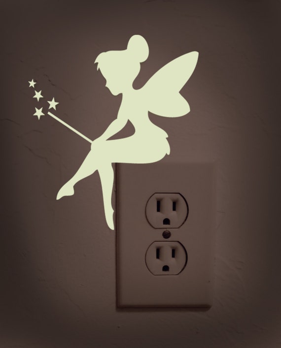 Glow in the dark tinker bell decalgirl by dadavinylsanddesigns