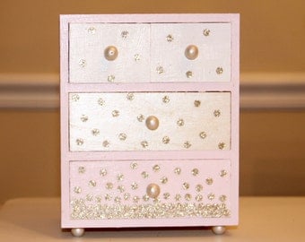 Kid's Jewelry Box with Drawers