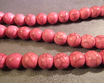 Cotton Candy Pink Magnesite Beads Round 10mm 42pcs