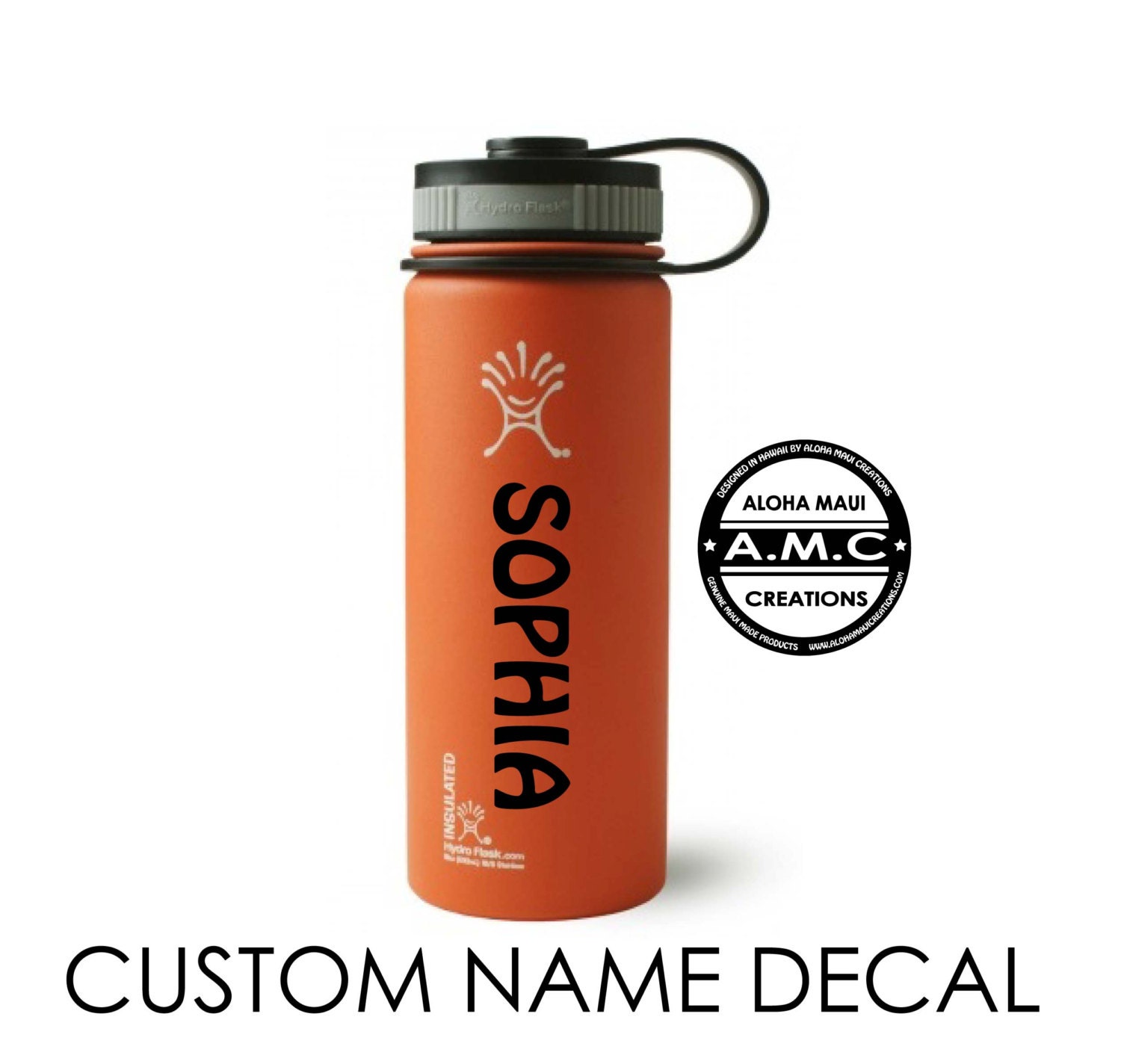 Custom Name for Hydro Flask by HydroFlaskDecals on Etsy