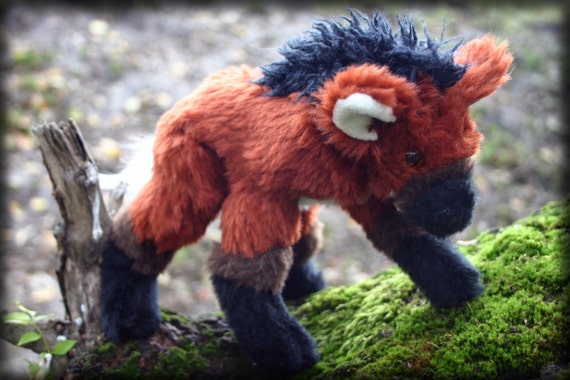 realistic plush wolf