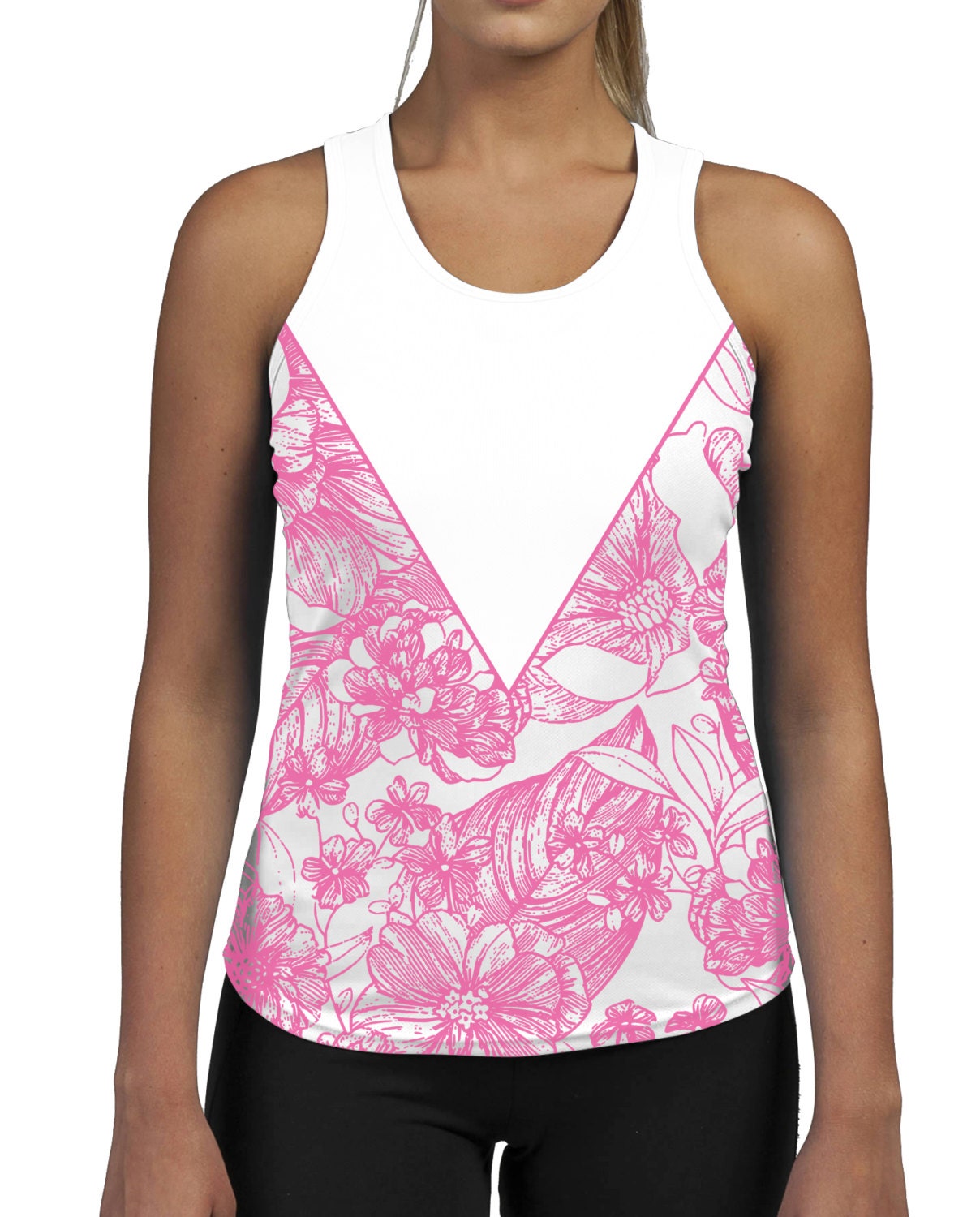 pink gym tank top