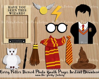 Harry Potter Photo Booth Props Instant Download