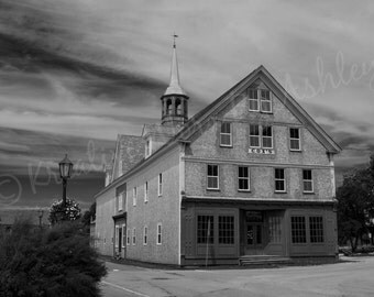 Black and white photography, Black and white wall art,old building, historic landmark,instant download printable art,download, waterfront