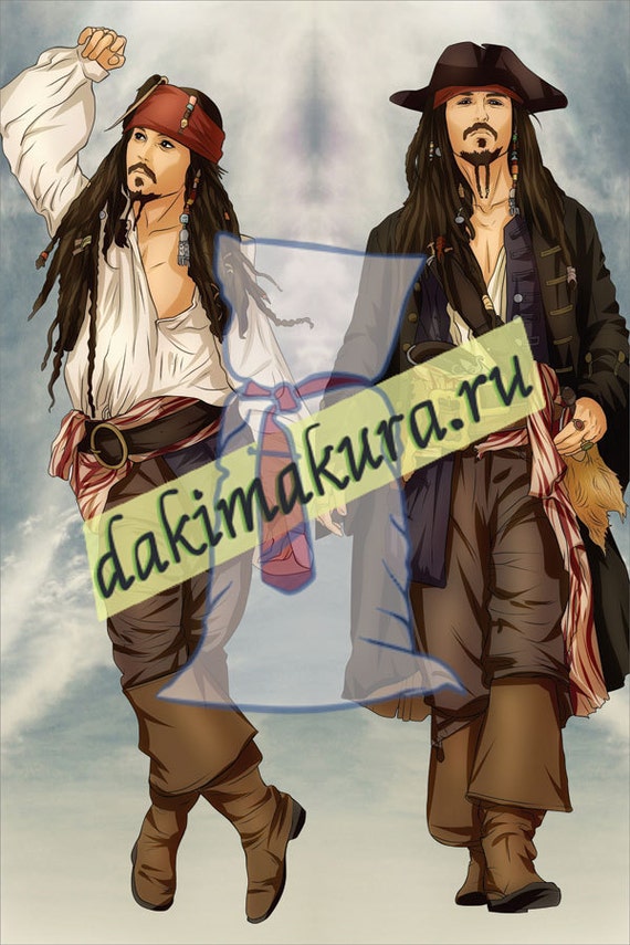 Pirates of the Caribbean: Jack Sparrow pillow case Dakimakura