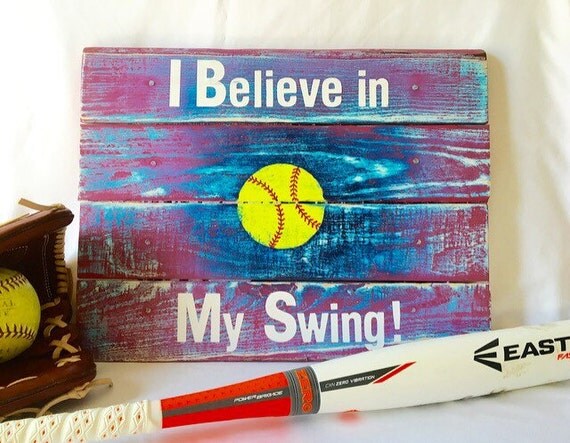 Softball Sign Softball Decor Girls Bedroom by TamieMarieDesign