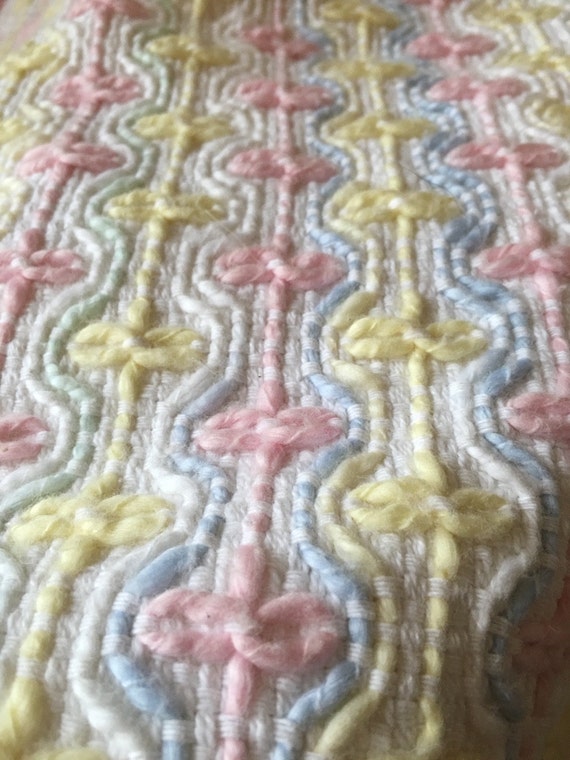 Swedish Weaving Afghan Throw Heirloom Baby Blanket by LoveHuck