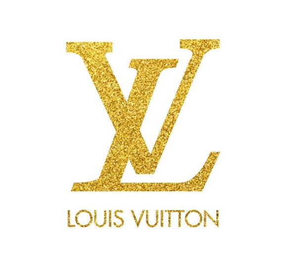 louis vuitton inspired iron on glitter decal by MOApartystickers