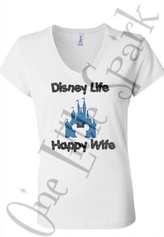 Items similar to Disney Life Happy Wife // happy wife // disney life