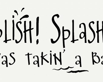 Decal SPLISH SPLASH Bathroom decal