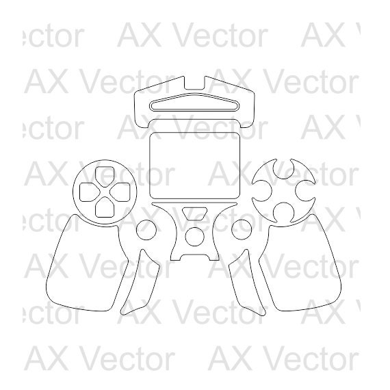 Download PS4 Controller Template Vector Contour Cut Template by ...