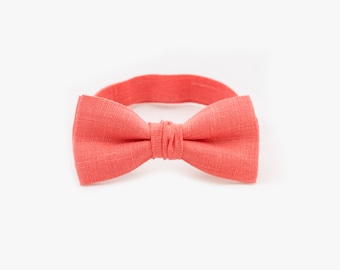Kids Bow Tie Coral Bow Tie Baby Bow Tie Father Son Matching Bow Ties Boys Bow Tie