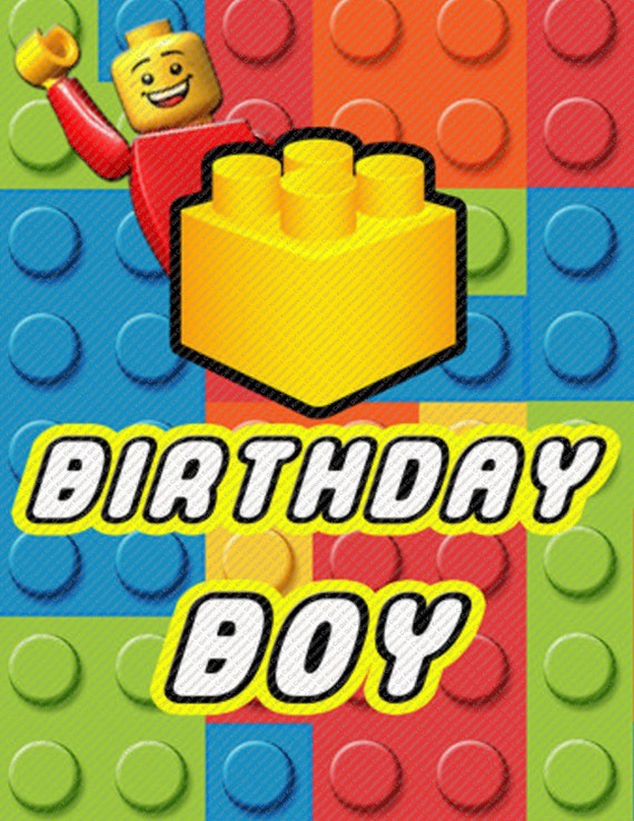 Download Legos Birthday Boy Printable Digital Iron On by ...