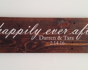 Happily Ever After Reclaimed Wood Sign