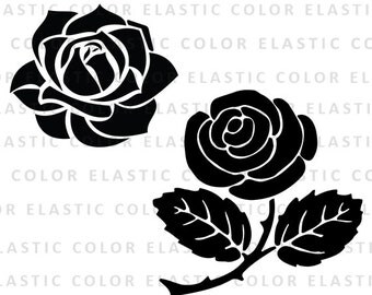 Rose svg - rose clipart - rose blossom clip art vector digital download svg, eps, dxf, png