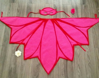 Teen or Adult Size PJ Masks Owlette Inspired Wings, Mask, and/or Wristband Costume Cosplay