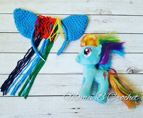 Crochet My Little Pony Headband Toddler/Child and by MomaBCrochet