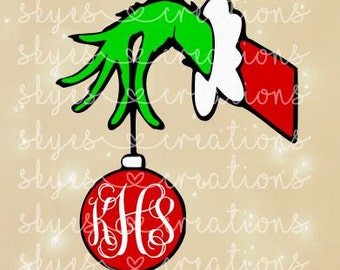 Download Grinch monogram frame christmas svg by skyenelsoncreations ...