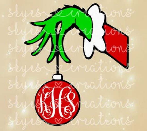 Download Grinch monogram frame christmas svg by skyenelsoncreations ...