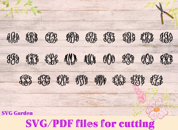 Download Master Circle Monogram SVG font files for Cricut ...