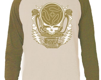 Grateful Dead Long sleeve T-Shirt/Spun Dead/ Steal Your Face with 13 Point Lightning Bolts /Spun Records