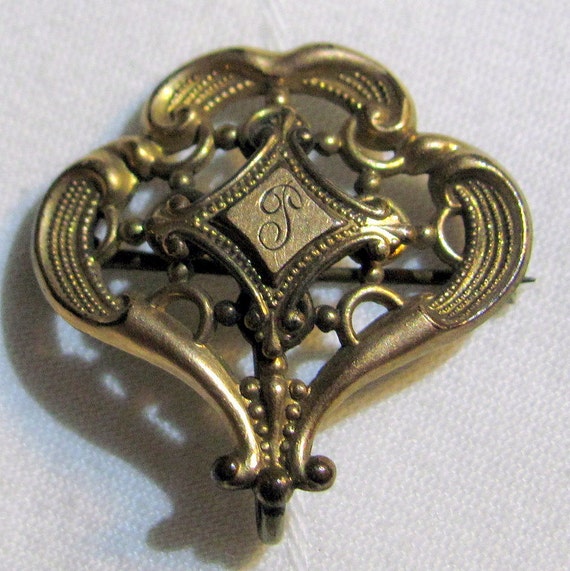 Antique Victorian Lapel Watch Holder Pin by GemsTreasuresofGrace