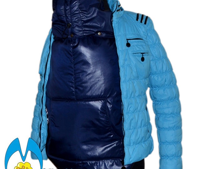 Spring/autumn maternity coat extender Blue, Babywearing Coat Extender, Baby carrier cover, Toddler carrier cover, Babywearing