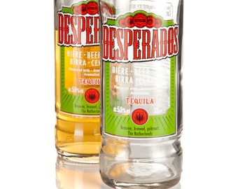 Up cycled Desperados Beer Tumblers, hand crafted in North Devon