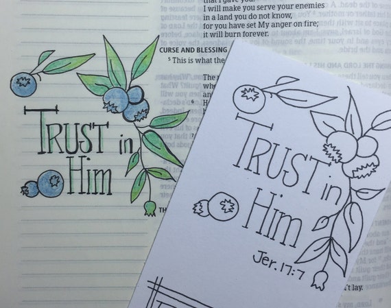Bible Journaling Printable Template Set of 7 Designs Template