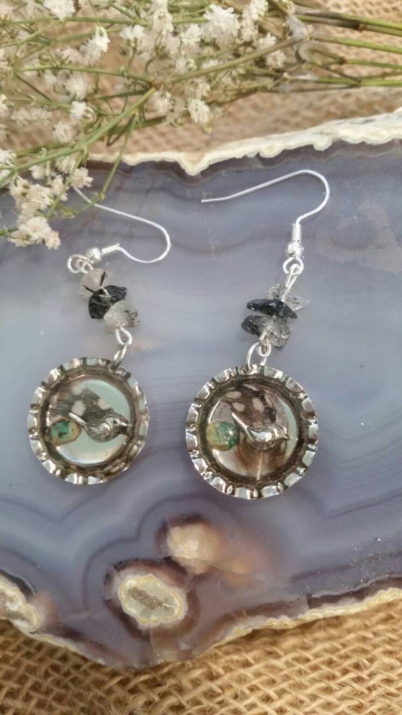 Items similar to Enchanted Wings Emerald Earrings With Emerald