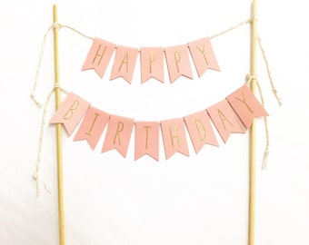 Happy Birthday bunting - cake topper
