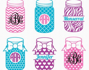 MASON JARS Svg files, Silhouette Studio Files, CriCut Files, Screen printing 02-P