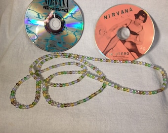 Kurt Cobain Nirvana 1993 Mtv Unplugged replica beads necklace, NEW, Handmade in London,UK by Kiribeads