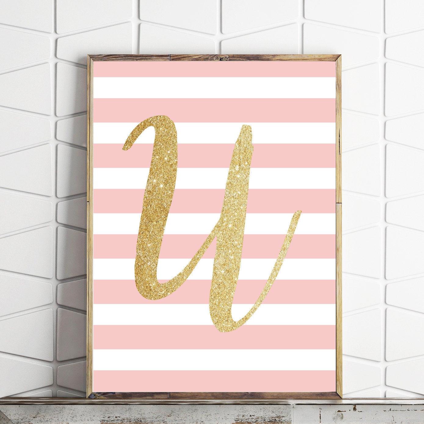 u initial print gold glitter letter letter u by littleboomprints