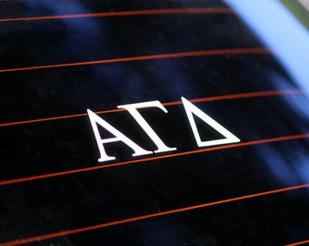 Alpha Gamma Delta | White Adhesive Decal
