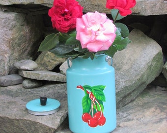 kitchen canisters milk can Rustic Home Decor Primitive decor Kitchen decor aluminium Rustic Farmhouse Soviet houseware USSR Tin Tableware