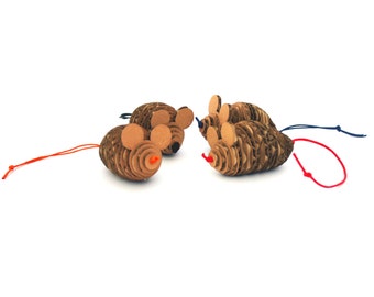 Four Cardboard Mice Set,Cat Toy,Pet Toy,Cardboard Mice,Kitty Toy