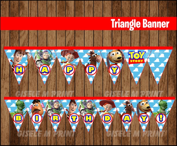 Toy Story Banner Printable Toy Story Triangle Banner Toy