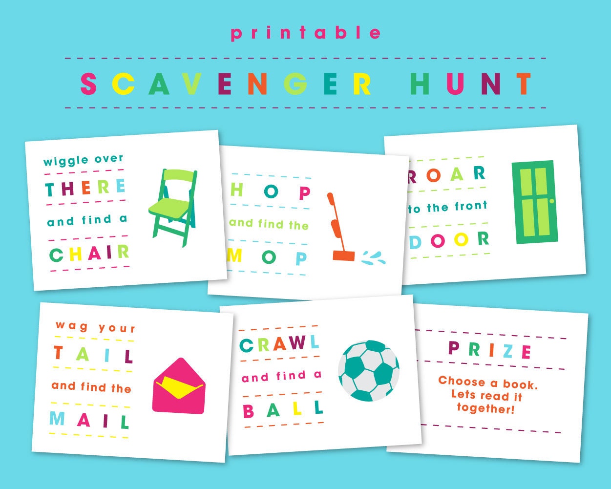 Printable Indoor Clue Game Kids or Children Rainy Day Games