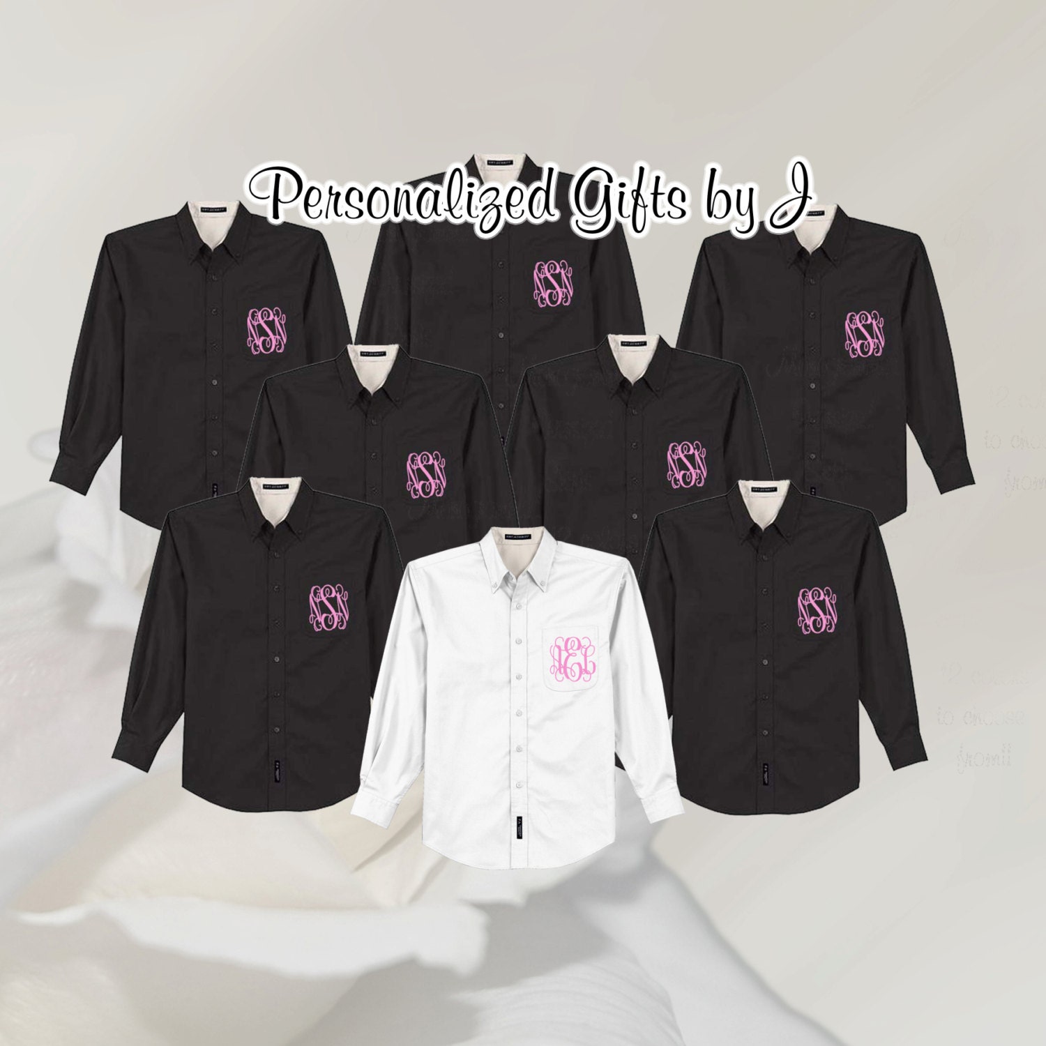 monogrammed oversized shirts