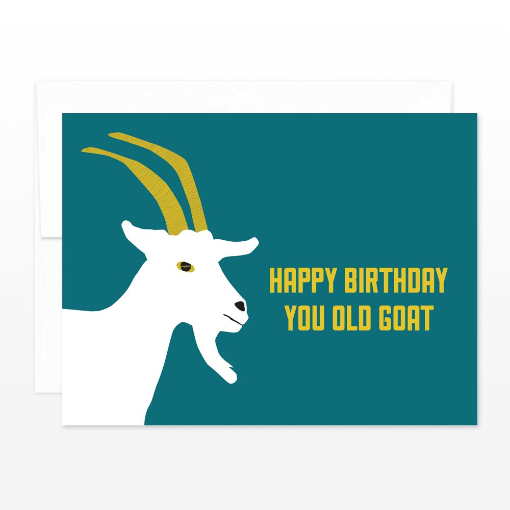 Funny Old Birthday Card You Old Goat Happy Birthday