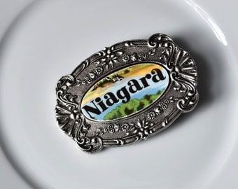 Recycled China Belt Buckle - Niagara