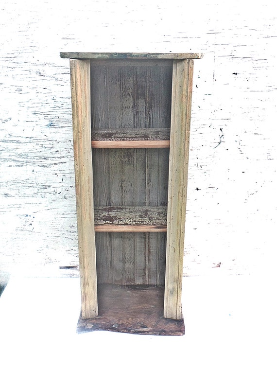 Display Shelf Reclaimed Wood Furniture CD Shelf by woodenaht