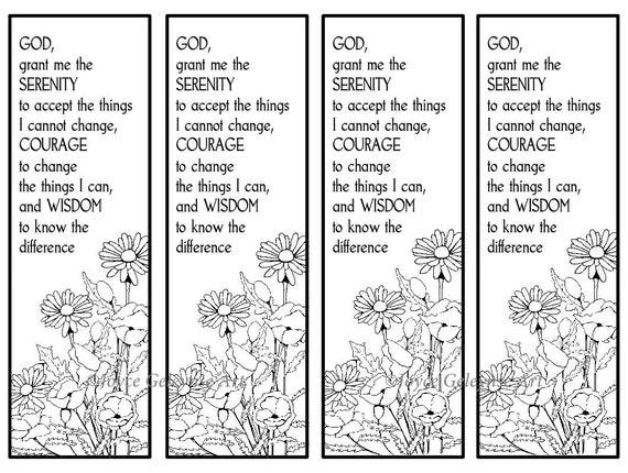 serenity prayer coloring pages free printables