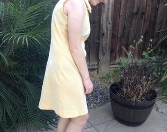 Yellow and brown striped dress Yellow and brown striped dress