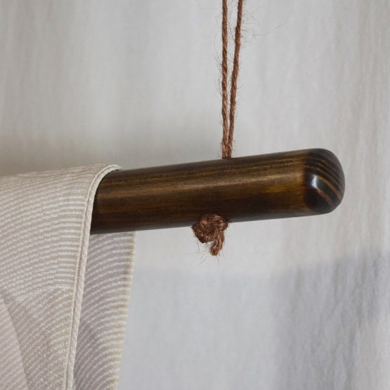 Brown Wooden Kimono Display Rod Hanger Pine For by kyotokimono