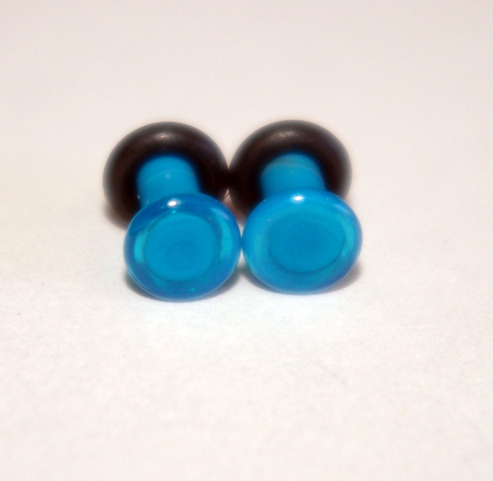 8g Turquoise Blue ear plugs body JEWELRY 3mm handmade 8 gauge