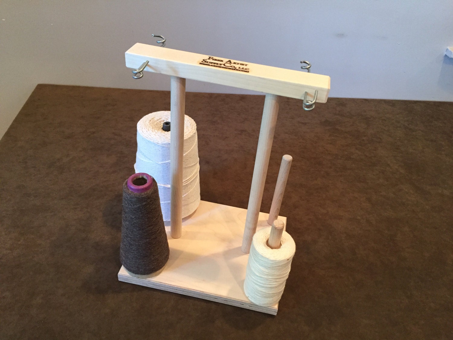 Fiber Artist Supply Co., LLC 4 Spool Maple Weavers' Yarn Cone Holder